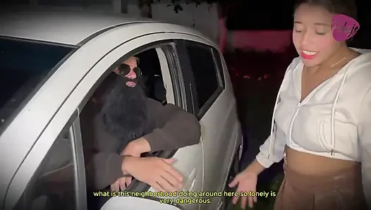 Gadis ini tersesat dari rumah dan pria asing menyelamatkannya dengan imbalan seks oral