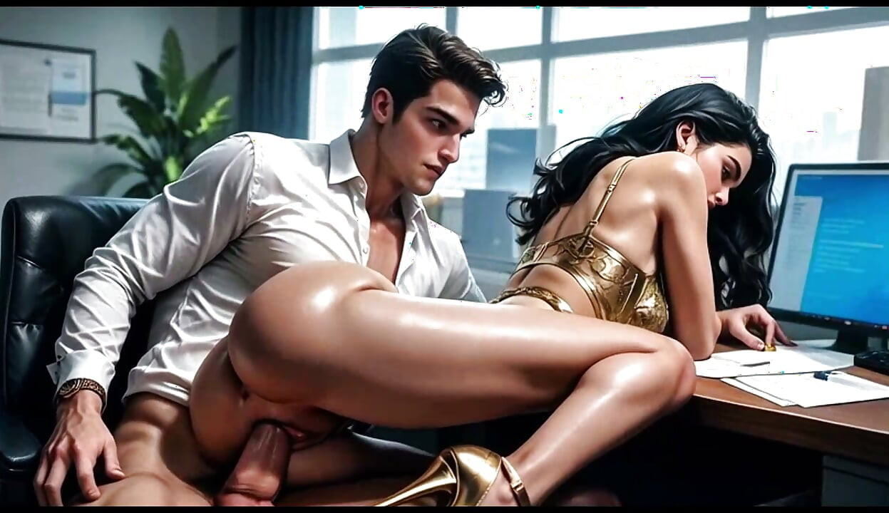 Yasmin having sex in her boyfriend's office