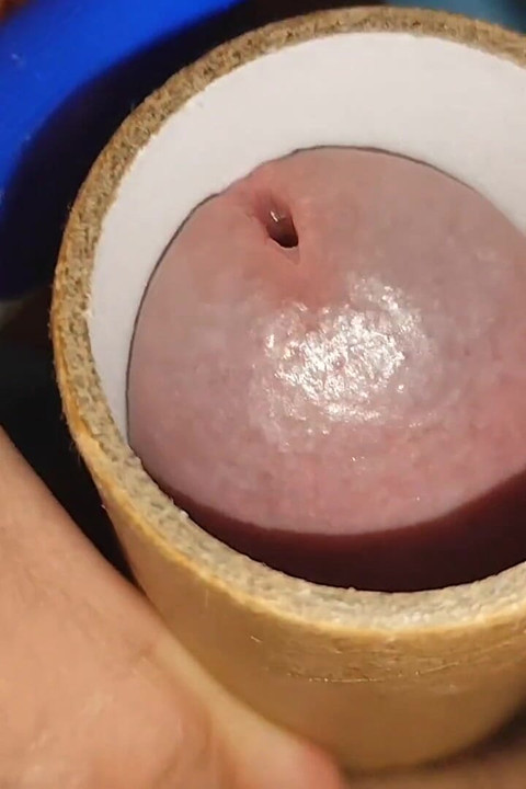 用液体胶水锐化阴茎.