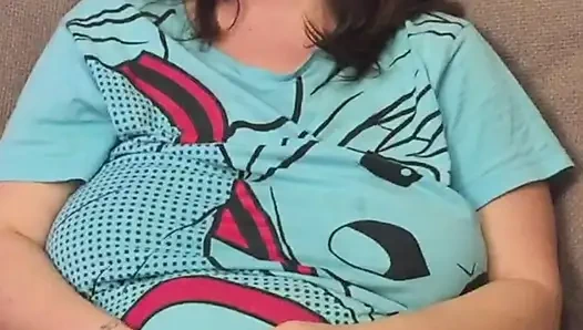 Filmed with Iphone Using Huge Purple Dildo for the First Time