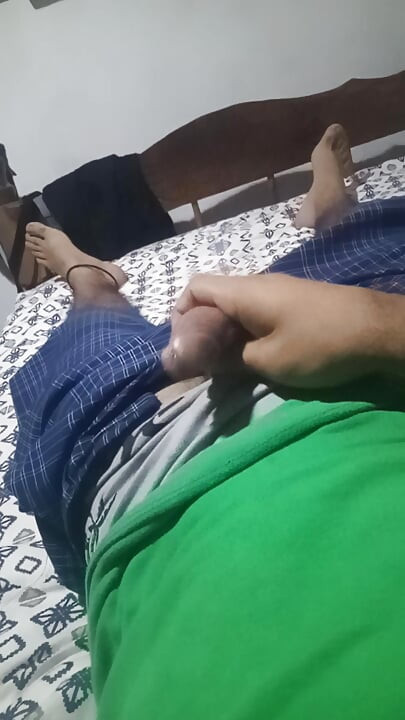 Lying Man Masturbates While His stepMom Is Playing In The Other Room
