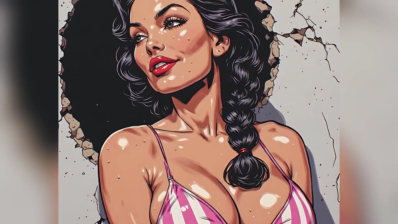 Big Boob Babes in Swimsuits Art