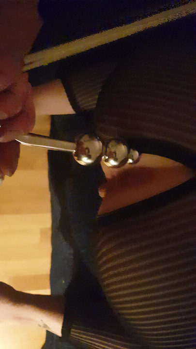 Wife taking anal hook