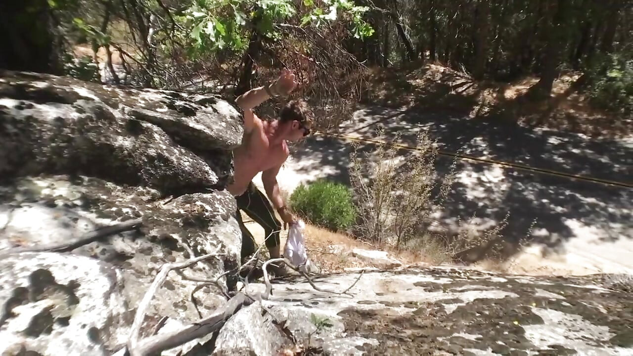 Hot couple ride motorcycle up mountain to fuck!
