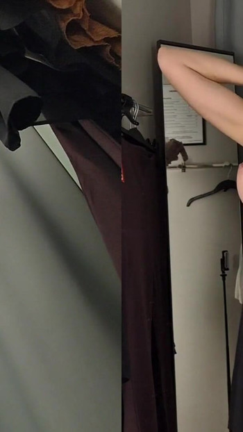 Powerful moment from "Naked Blonde with Big Tits try on haul sexy and see-through clothes in dressing room"
