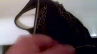 Cum on black stolen panties