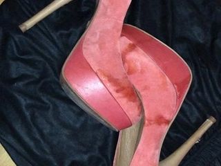 cum pada gf suede plateu high heels (5. tembakan)