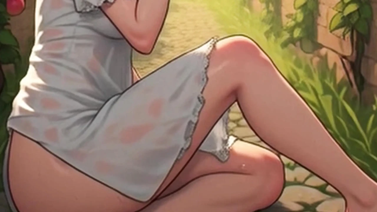 Waifu Garden Lady POV Full Vid - Panties Aside Penetration & Bench Close-up Fucking