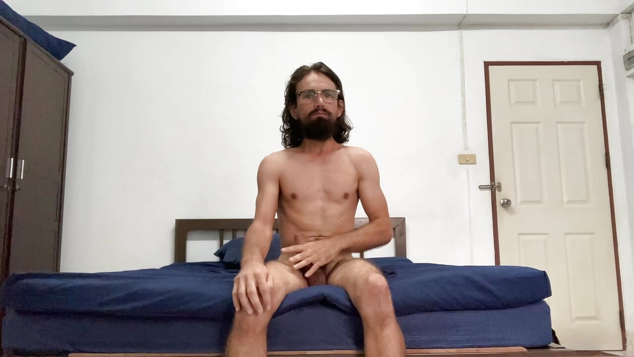 Guy With Cerebral Palsy Stroking His Fat Cock