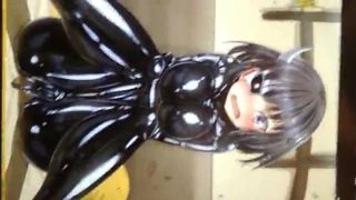 Anime-Mädchen Sop - Onigawara Rin in schwarzem Latex
