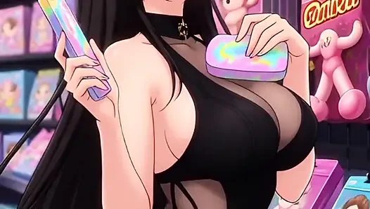 Хентай 2026! Студентка играет в секс-шопе, задница обожает