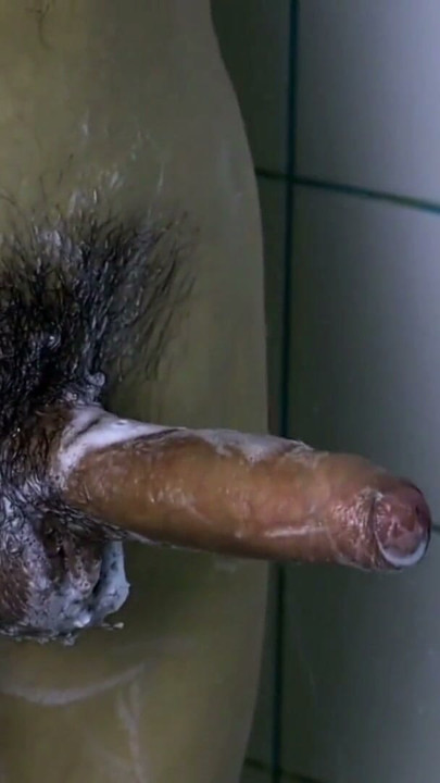 great cock massage in the shower and powerful of white cum | Clip 1