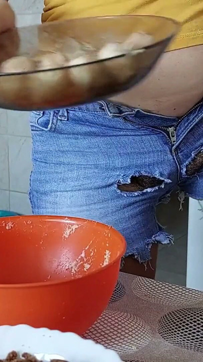 Sensual hairy woman in the kitchen. Sexy mom, hairy pussy, big ass, vacuuming the house naked. Hairy Latina big… | Clip 2