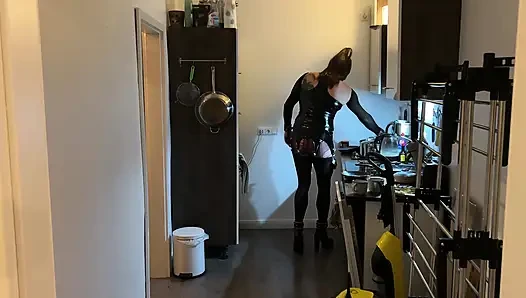 Fetish Lofts Clean-up Session with TV Slave Part 1-3