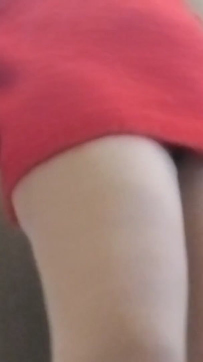 Sexy mom tries on pantyhose. Sexy brunette tries on clothes in fitting room. | Clip 2