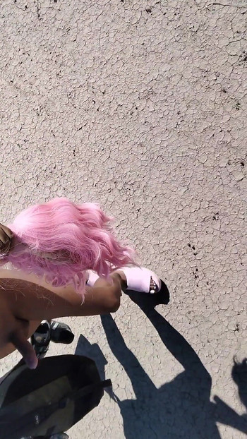 Jaw-dropping moment from "Cute hot slut in minidress can't stand it and gets naked in public but discovers man watching her"