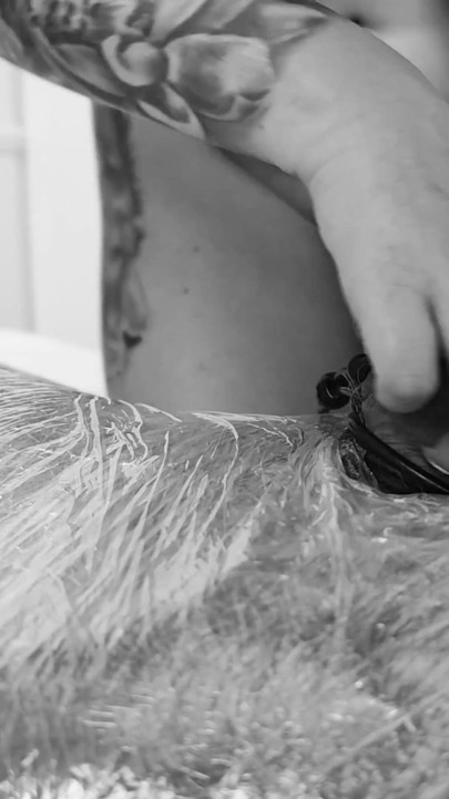 Femdom. a Busty Dominatrix Inserts Dilators Into a Stretch-wrapped Sex Slave's Urethra Until He Orgasms.