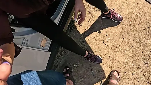 Intense Car Play - Tight Leggings Masturbation, Blowjob & Messy Facial 305