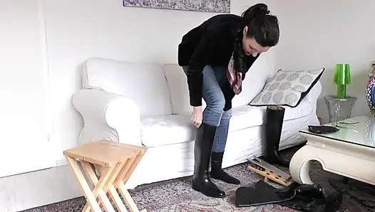 Stiefel wechseln und schwarze socken riechen pOV, lady victoria valent