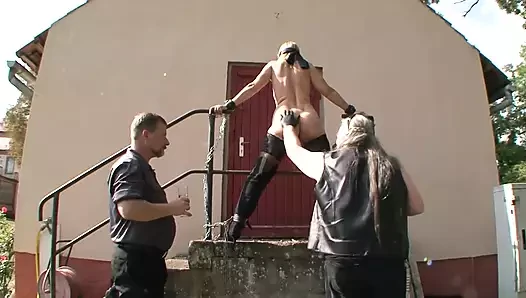 BDSM Blonde Is Tied up and Whipped