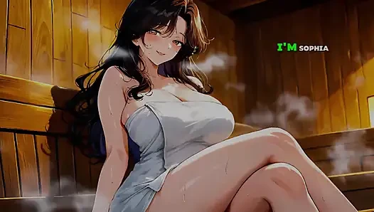 Cheating Wife Gets Creampied Hard by Cock Young Neighbor in Private Sauna Session - Ai Animation