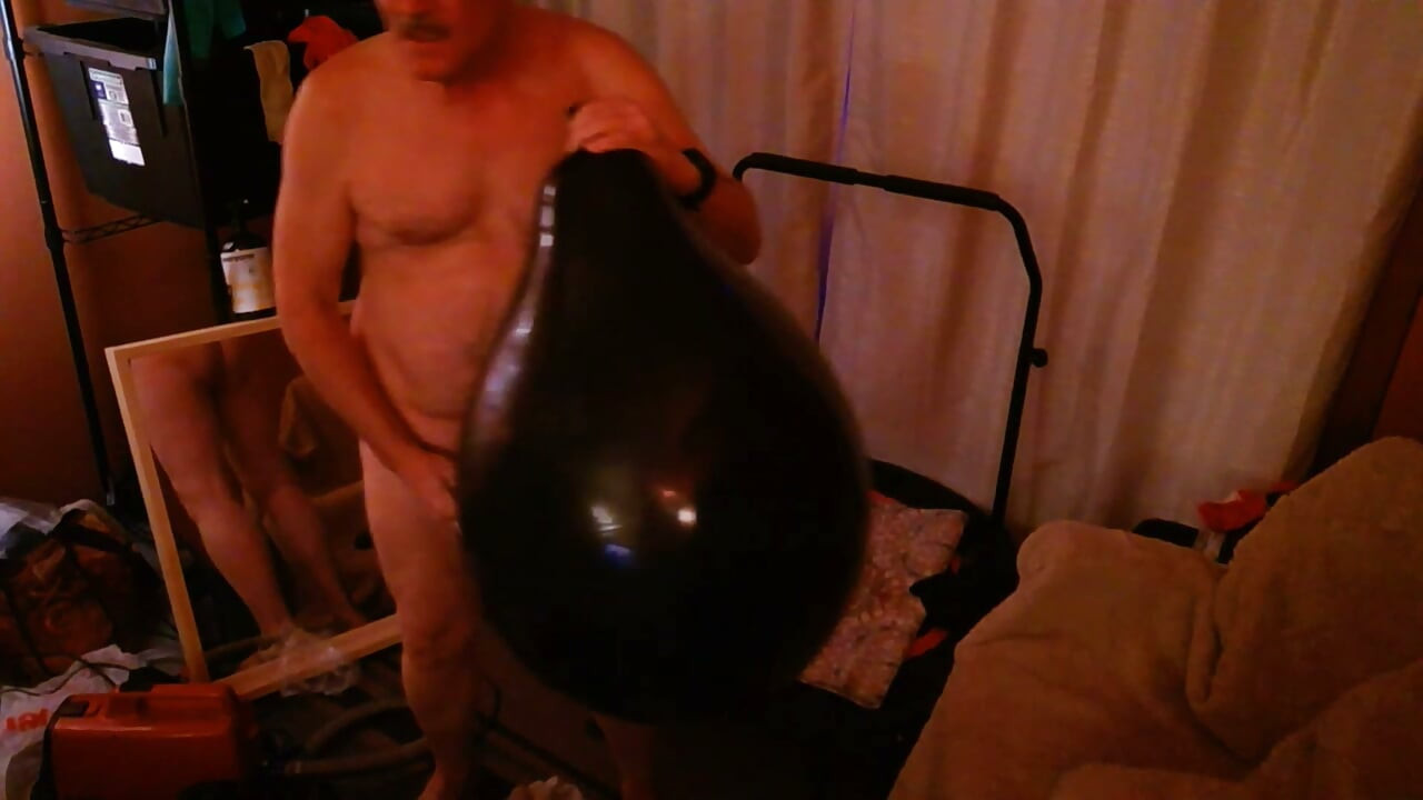 159) Two Large Round Balloons with Lotion Popped!