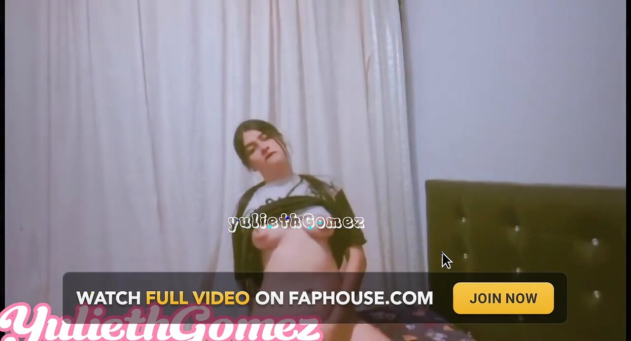 in front of her parents