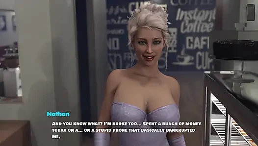 A Lonely Coffee Boy Fucked and Creampied the Hot MILF Boss