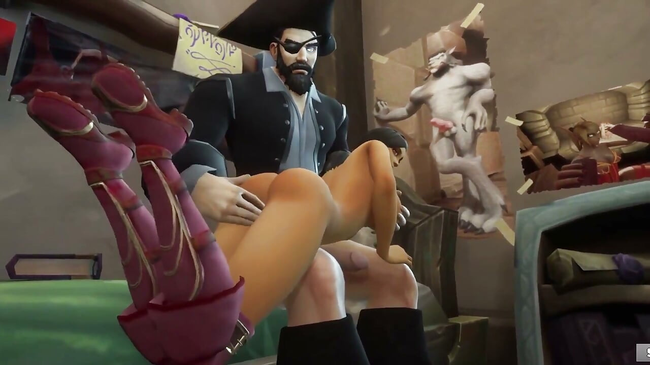 Capitán pirata está disciplinando a su primer compañero - parodia de Jugando a Los Hentai de Jugando
