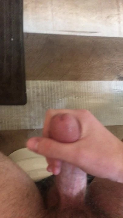 Huge cum shot while high