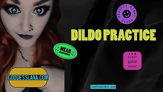 The camp sissy boy presents dildo practice
