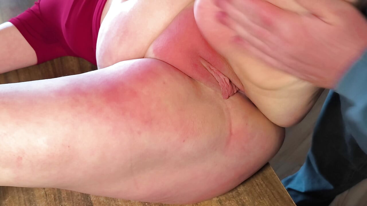 Pussy shaving and violently blushing