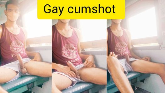 Indian Desi gay sex in public train