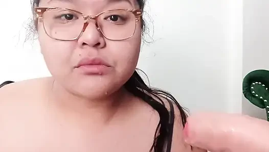 Pelatihan tenggorokan panjang dan tenggorokan dengan 2dildos deesdeepthroat Spitty Gag Training