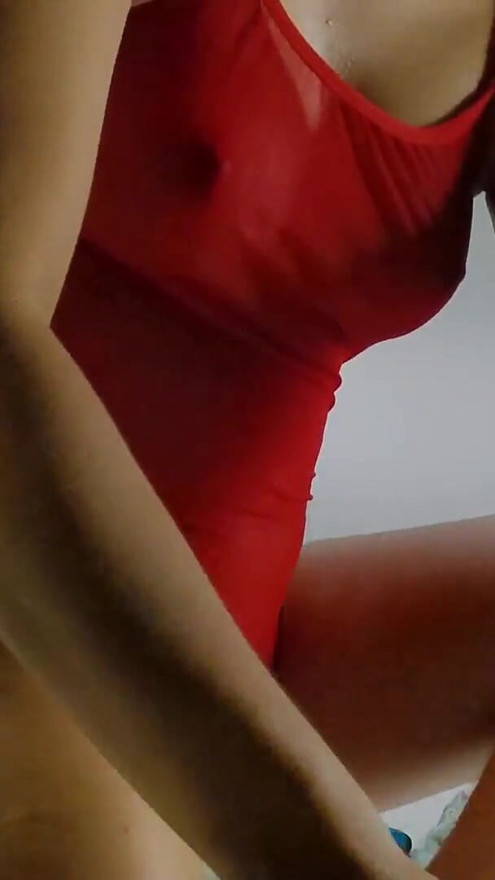 LOOK AT MY STEPDAUGHTER WEARING VERY TIGHT LYCRAS | Clip 2