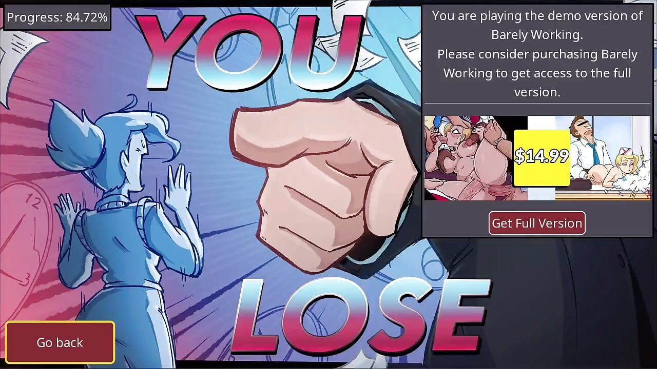 Girl with big boobs and big ass takes monster cock - barely working gameplay