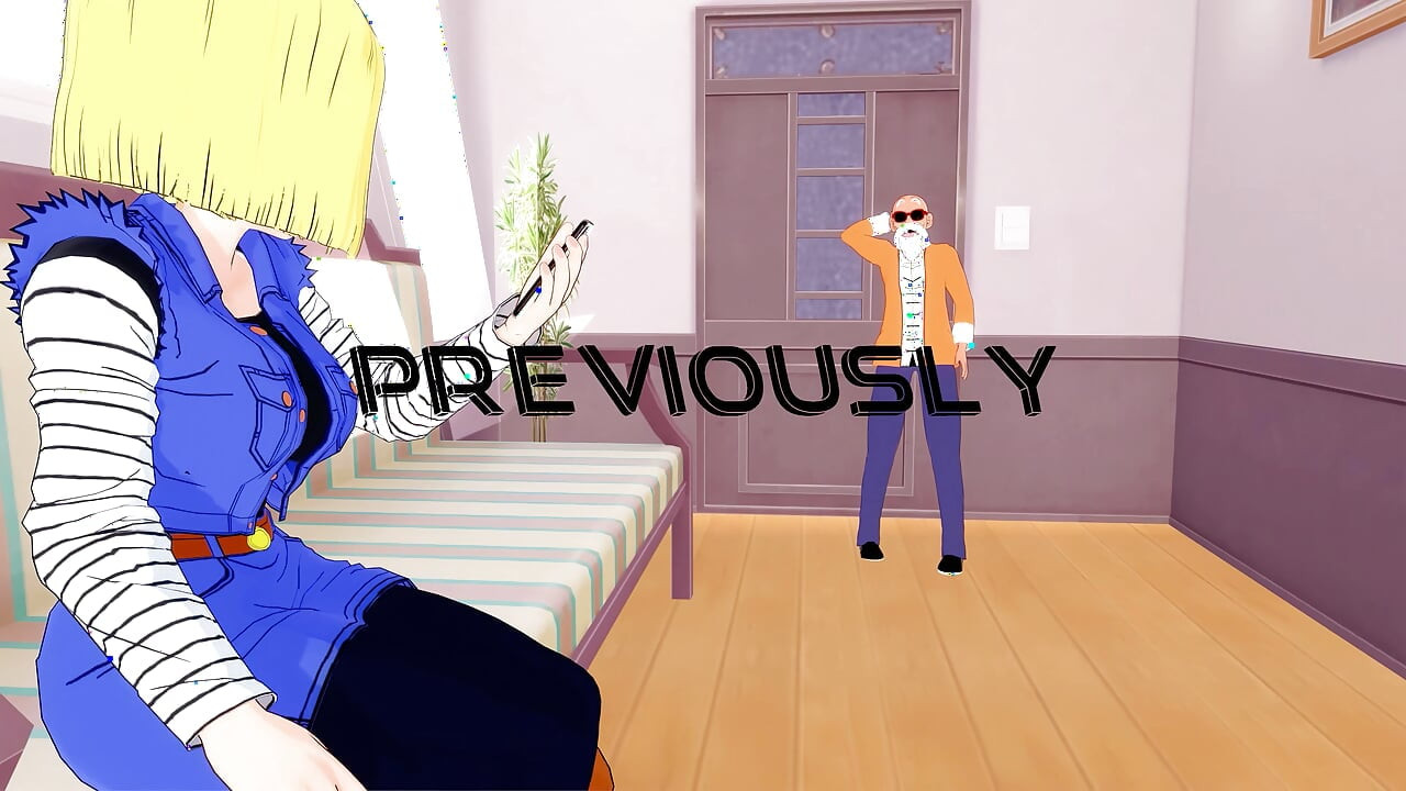 Android 18 has a romantic sexual encounter with kame Roshi
