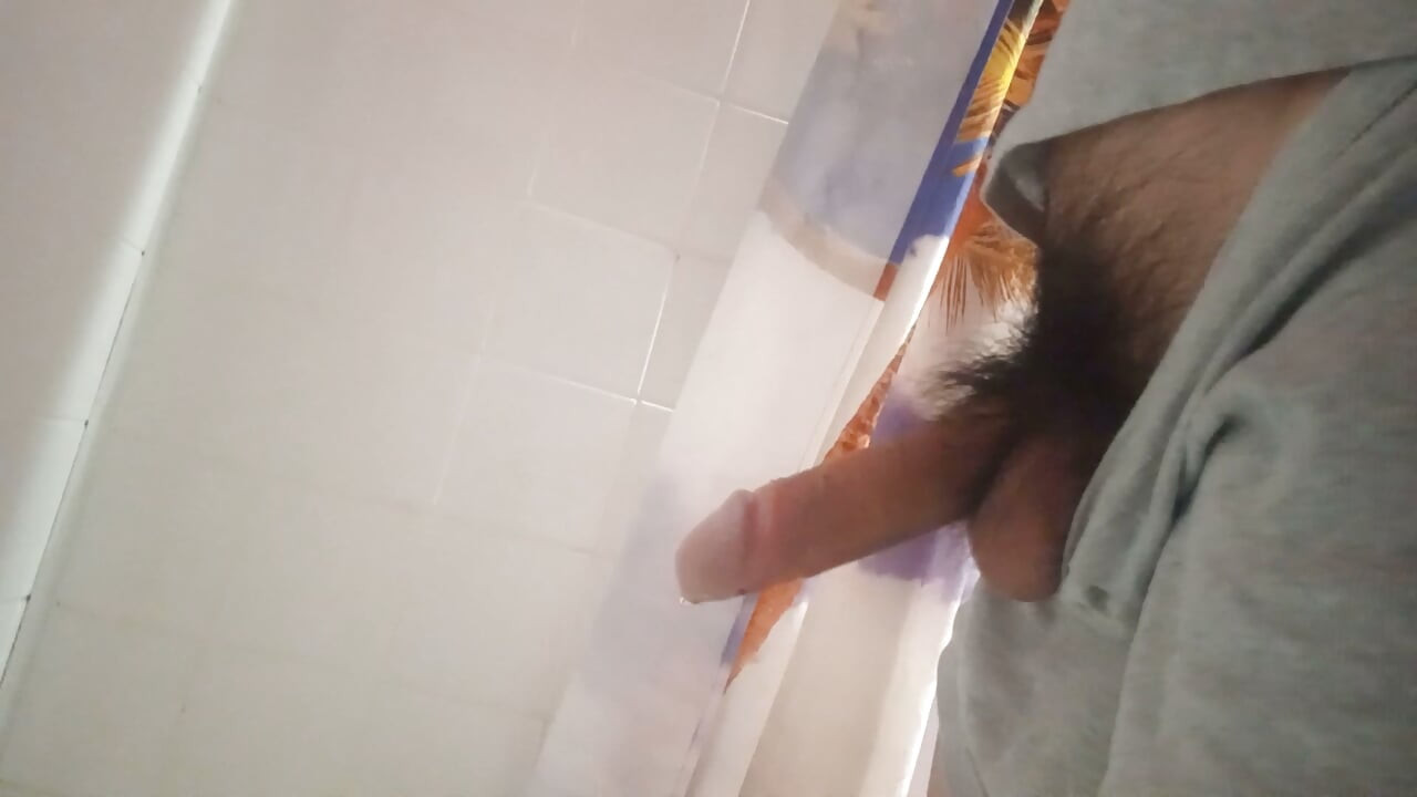 How to piss with a morning wood, desesperated twink's hard cock and a full bladder