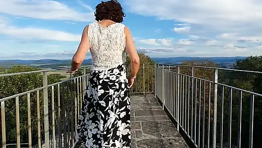 Striptease on the castle tower