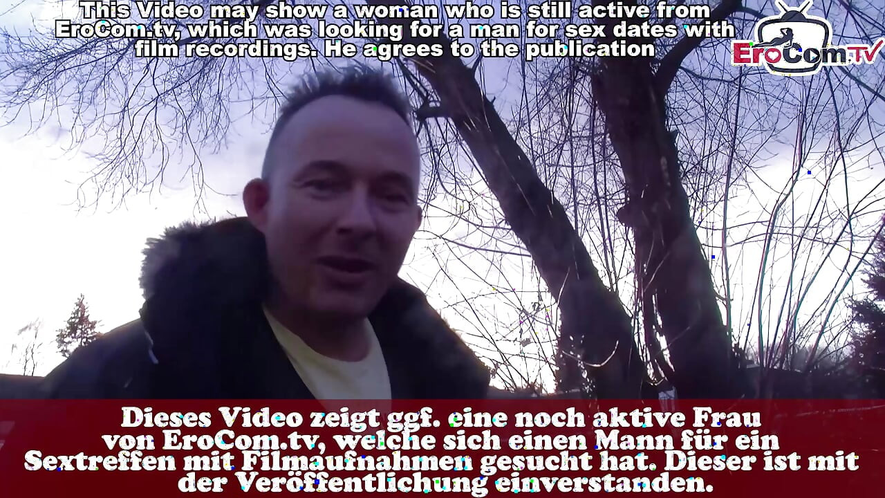 German blonde housewife approached on the street for sex