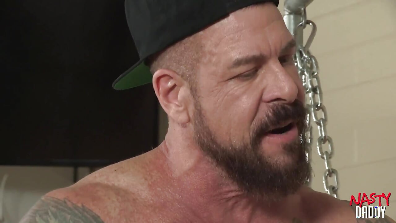 NastyDaddy Rocco Steele Straps Jack Dyer In The Swing And Fills Him Deep