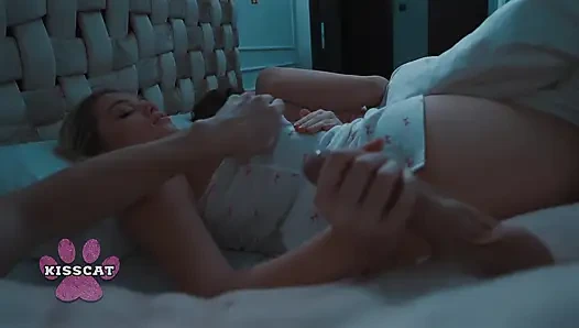 Will Step Dad Fuck and Cum Inside Step Daughter Jessie Ames in Share Bed While Step Mom?