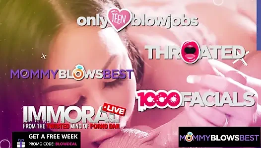 Anne en iyi sakso çekiyor - dövmeli büyük memeli orta yaşlı seksi kadın Lily Lane diz çöküp büyük yarak tadını çıkarıyor