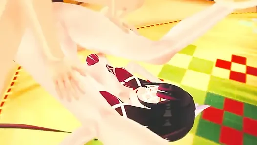 Genshin Impact - Columbina Hardcore Sex Scene with Aether - 3D Hentai Animation