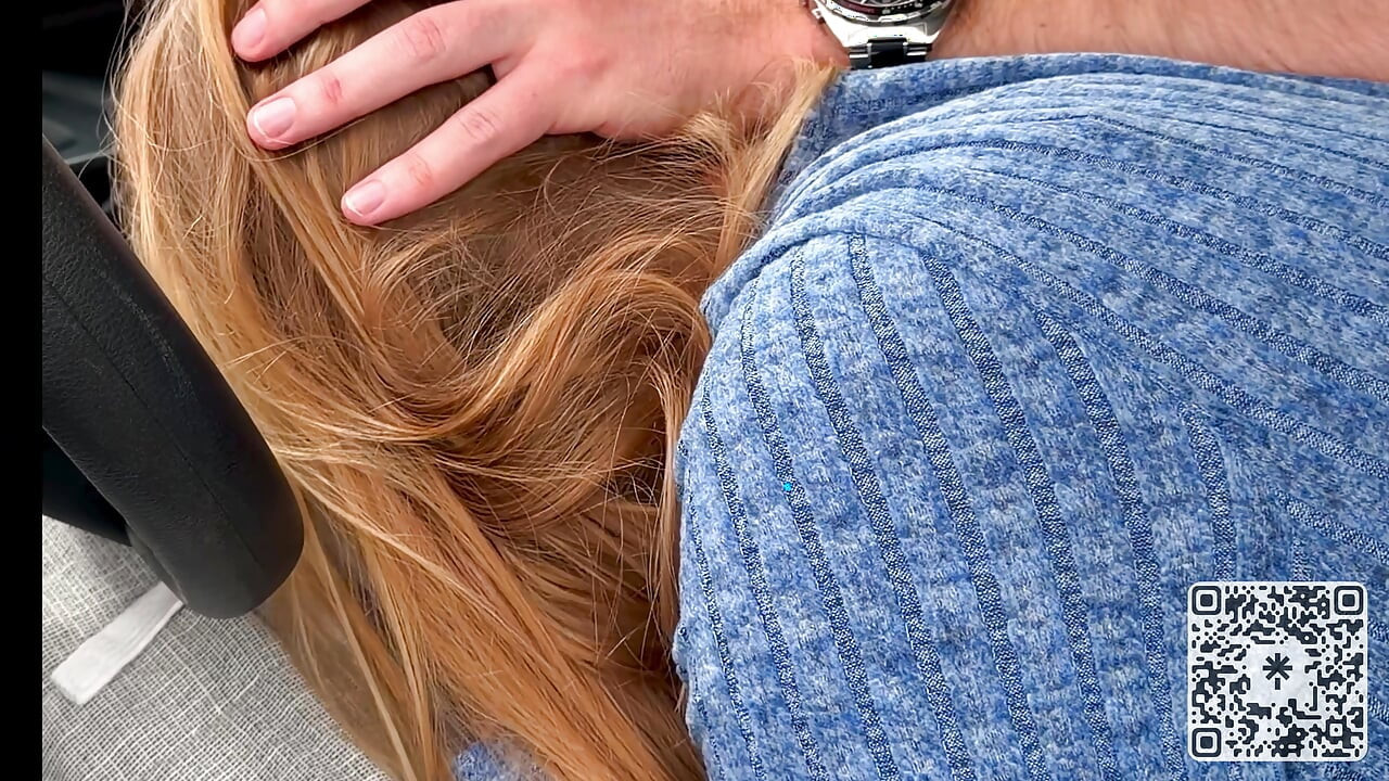 Public Parking Lot Handjob Gone Wild: Wet & sloppy Handjob leads to massive Tit Cumshot