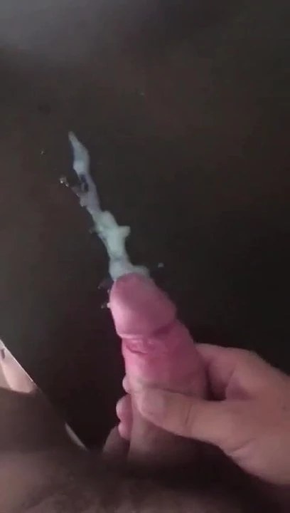 Jerking pff my thick cock