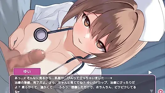 Хентай игра - шаловливая медсестра получает свои сиськи для Paizuri - Sakusei Shinsatsu