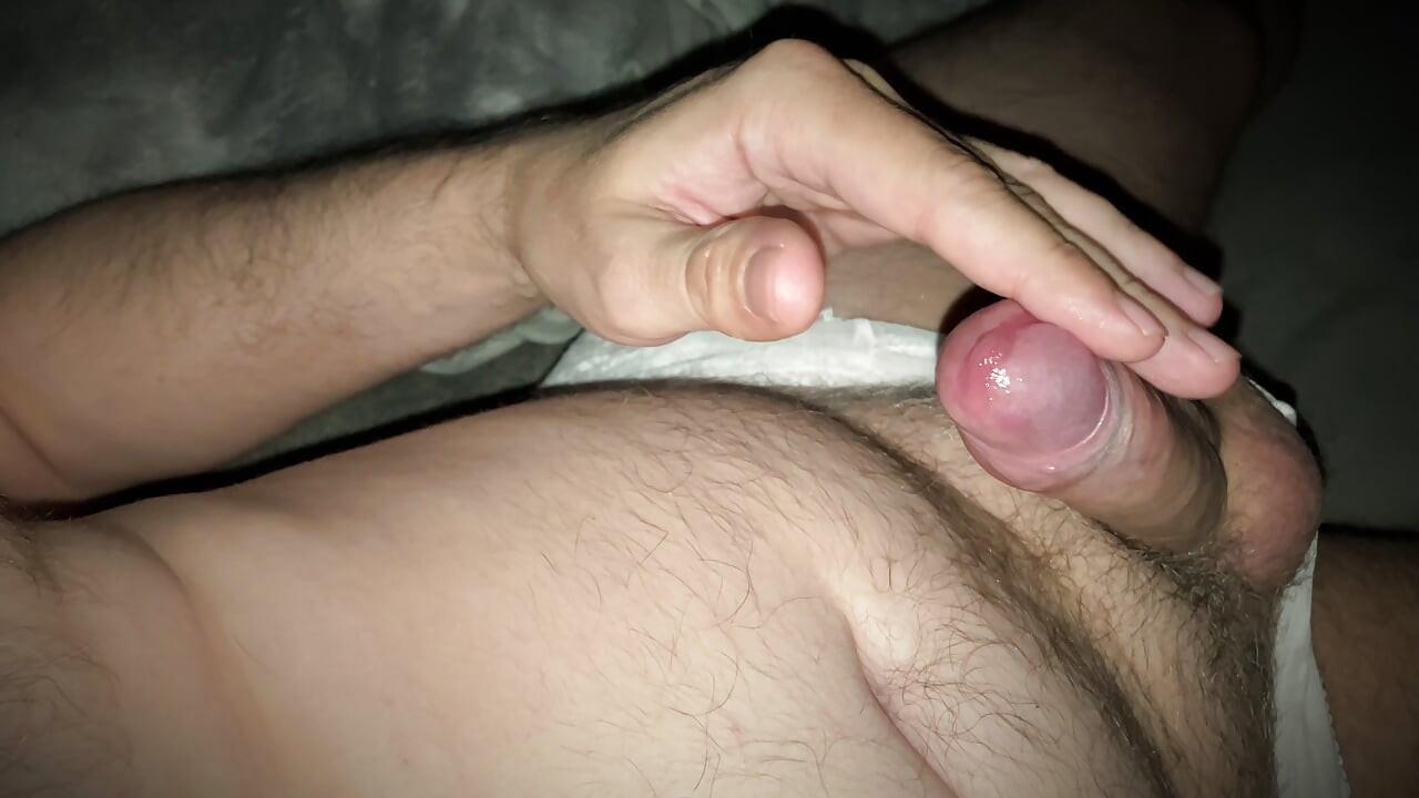 ASMR Watch a man's throbbing and pulsating cock cumming in his wife's panties