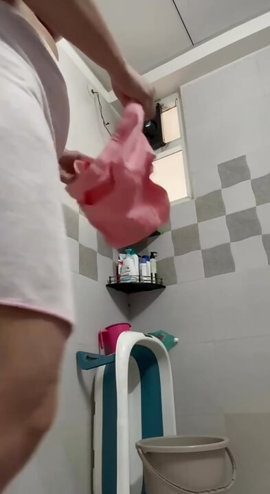 Indian Mom Shower Striptease