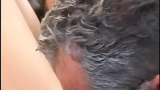 Cute slut takes dick in mouth, twat and ass then jizzed on after sucking 2 dicks